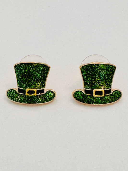 Green Hat Earrings