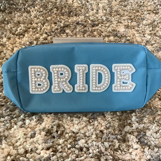Blue “Bride” Cosmetic Bag