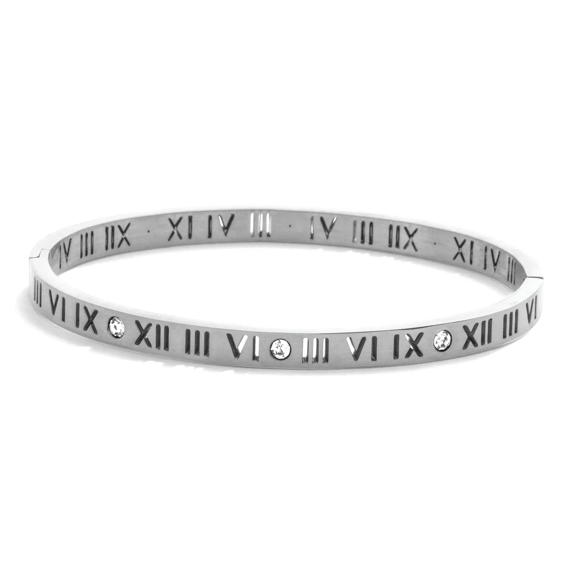 5pcs/lot Roman Numeral Stainless Steel Bangle for Men & Women | Bracelets |  Charms Beads Beyond